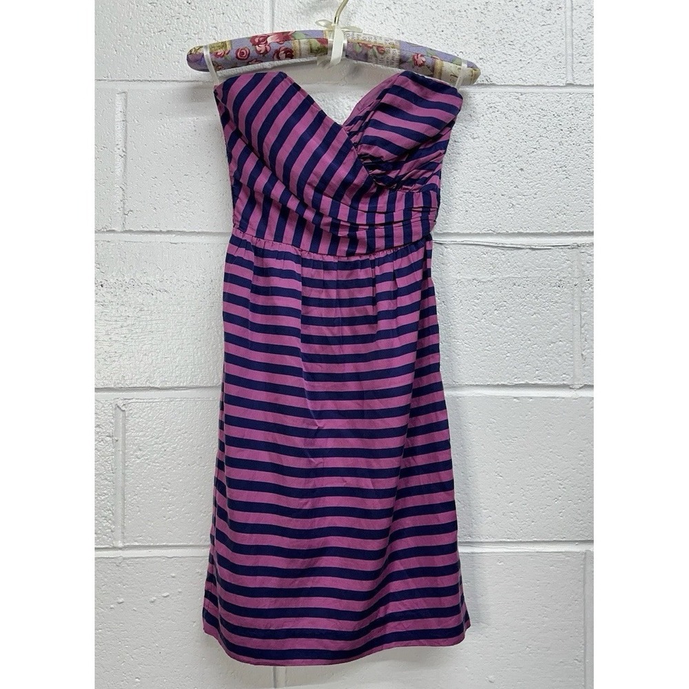 Corey Lynn Calter Strapless Dress Pink Navy‎ Striped / Womens 0